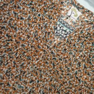 Anthropologie Fig Flower Women's Floral Print‎ Lightweight Polyester Blouse